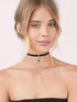 choice of all Black Choker Necklace for Women Black Velvet Pendant Choker Adjustable Black Collar Choker...