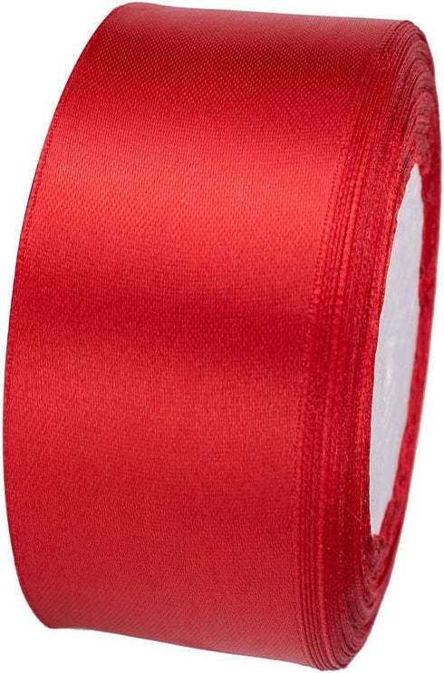 ATRBB 25 Yards 1-1/2 inch Wide Satin Ribbon Perfect for Wedding,Handmade Bows and Gift Wrapping(Red)...