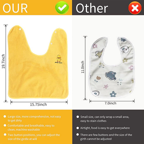 3Pcs Baby Drooler Bibs, Stay-dry Baby Drooling Bibs with Absorbent Terry Towel Backing, Water Resistant Large Face Towel Bibs for Kids Brushing, B...
