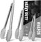 Walfos All Metal Kitchen Tongs for Cooking, BBQ Grilling, 600? Heat Resistant Stainless Steel Tongs - Heavy Duty 7 ?9 and 12 Inch Locking Tongs Se...