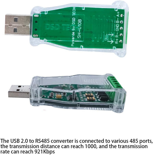 DSD TECH USB 2.0 to RS485 Serial Data Converter CP2102 Adapter Compatible with Windows 7,8,10,Linux,Mac OS...