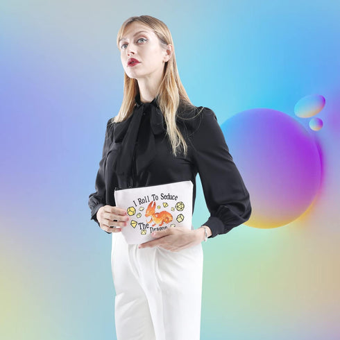 Dungeon Master Makeup Bag Dnd Dice Cosmetic Bag Dm Gift Role Playing Game Gift Game Master Zipper Pouch (I Roll To Seduce)...