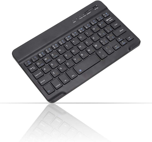 Russian Keyboard, Thin 7 Inch Rechargeable Russian and English Bilingual Bluetooth Keyboard,for Andriod for Win for iOS, and wearresistant...