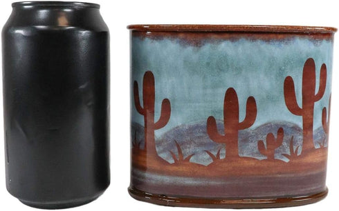 Ebros Rustic Southwestern Desert Cactus Arizona Wilderness Bathroom Accent Resin Figurine Accessories Western Country Cabin Lodge Decorative (Toot...