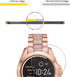 Orzero (3 Pack) Compatible for Michael Kors Bradshaw (MKT5001 MKT5013 MKT5018) Smart Watch Tempered Glass Screen Protector, 2.5D Arc Edges 9 Hardn...