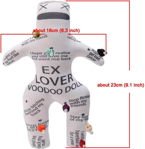 GRACEART 9 inch Voodoo Doll Revenge Spell with 7 pcs Skull Pins Style-C (EX LOVER)...