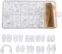 Eyeglass Nose Pads, Eyeglass Repair Kit with 50 Pairs Soft Silicone Air Chamber Glasses Nose Pads, Screws, Screwdrivers, Tweezer and Cleaning Clot...