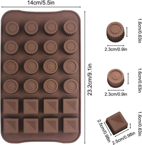 4 Pcs Silicone Chocolate Molds, Non-Stick Chocolate Bar Mold Break-Apart Candy Mold Ice Cube Tray Silicone Baking Mould...