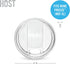 Host Wine Freeze Replacement Lids for Tumblers - Set of 2, Sliding Tab Closure, Travel Cup Lid for Wine Freeze Cooling Cup, Clear...