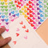 18 Sheets 1512 Pcs Colorful Heart Shape Self Adhesive Stickers, for Scrapbooking and Kid DIY Arts Crafts (Hearts, 18 Sheets)...