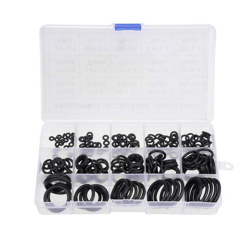 uxcell Nitrile Rubber O-Ring Assortment Kit 200 Pieces 15 Sizes Metric Sealing Gasket Set for Automotive Mechanic Plumbing, Black...