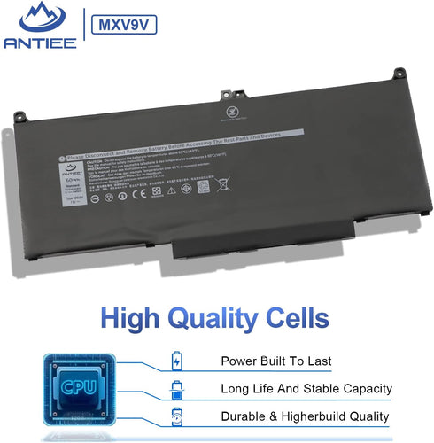 MXV9V 60Wh Laptop Battery for Dell Latitude 5300 5310 7300 7400 E5300 E5310 E7300 E7400 Latitude 5300 5310 2-in-1, inspiron 7300 7306 2-in-1 Black...