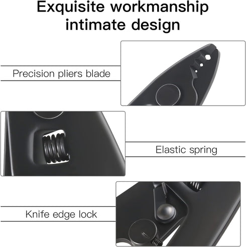 3PC CFS-3 Fiber Optic Stripper 3 Port Hole Fiber Optic Stripping Tool with 6" handle - Hex Key Adjustable For Jacket, Buffer, and 125?m-250?m Coat...
