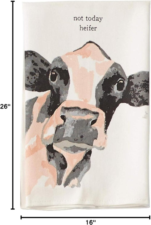 Mud Pie Farm Dish Towels (Cow), 26" x 16 1/2"...