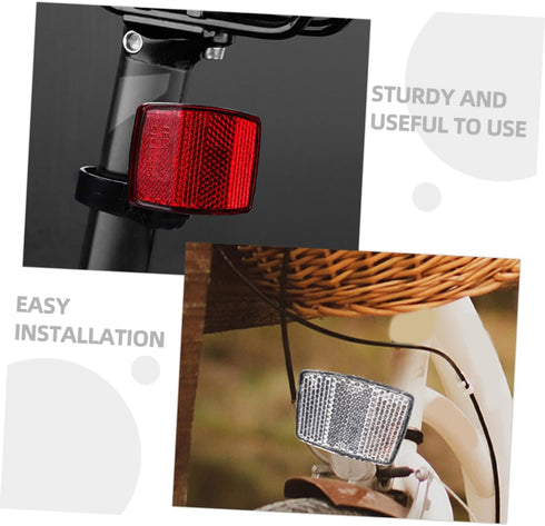 4pcs Bicycle Reflector Scooter Reflective Tool for Bike Night Cycling Reflectors Warning Reflector Bike Warning Tool Reflector Front Lamp Reflecto...