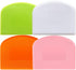 Dough Scraper Bench Scraper for Baking, 4 PCs BPA Free PE Plastic Flexible Bowl Scraper, Food-safe Plastic Dough Cutter for Bread Cake Dough Fonda...