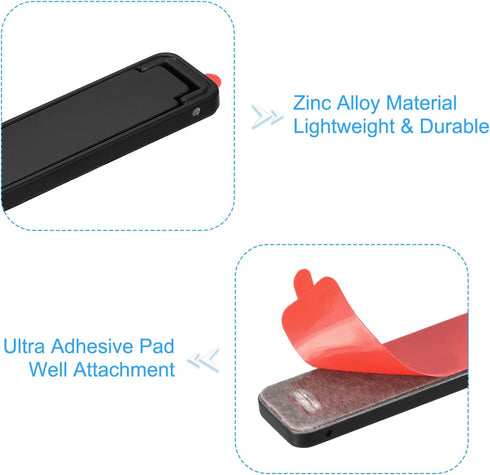 uxcell Ultra-Thin Phone Stands, Horizontal & Vertical Desk Stand, Stick on Portable Phone Stand for Most Smartphones, Phone Cases, Tablets, Black....