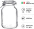 Bormioli Rocco Fido Wide Mouth Glass Jar with Airtight Gasket Clamp Lid for Canning and Food Storage, Clear Top, 101.5 oz....