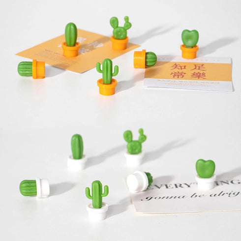 12 PCS Cactus Fridge Magnets, Mini Plant Refrigerator Magnets, 3D Cute Fridge Magnets, Fun Magnets for Refrigerator Whiteboard...