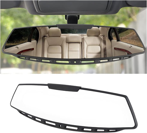 Car Rearview Mirrors, Interior Clip-on Panoramic Rear View Mirror for Car, Wide Viewing Range, 12 inch HD Universal Use for Cars, SUVs, Trucks, Ve...