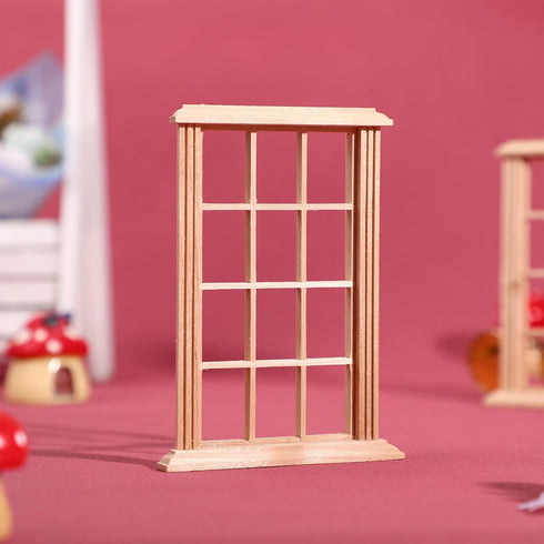 2pcs Mini Furniture Doll House Miniature Window Frame Model Decoration Windows Dollhouse Furniture...