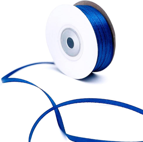 Blue Ribbon - Solid Color Thin Satin Ribbon,1/8 inch x 100 Yards Double Face Gift Ribbon for Crafts...