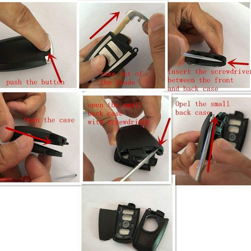 Keyless Entry Smart Key Fob Case Cover fit for BMW 1 3 5 7 Series X3 X4 X5 X6 Remote Control Key Fob Shell No Chip...
