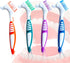 Denture Brush,4PCS Denture Toothbrush,Denture Cleaner Brush for Dental Devices,Mouth Guard, False Teeth,No-Slip Handle Dental Appliance Cleaning B...