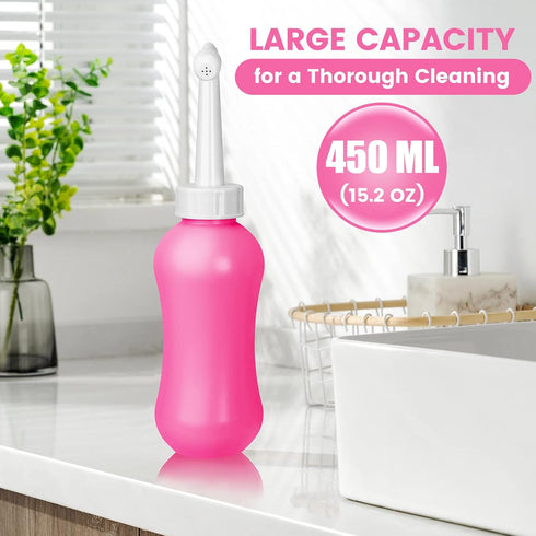 Peri Bottle Postpartum for Feminine Care, Portable Travel Bidet for Toilet 15.4OZ , Perineal Bottle for Personal Cleaning, Outdoor, Travling...