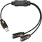 USB Splitter, ELECTOP 2 Ports USB A Hub, Dual Female Y Charging Splitter Cord Support iOS & Android System Data Sync & Charging...