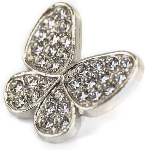 Rhinestone Wings Butterfly Metal Base Sewing Shank Buttons 20 Pcs - 15mm, 5/8"...