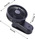 Portable Clip on Mini Desk Fan, 2400mAh Rechargeable USB Battery Operated Stroller Fan with Magnet, Royal Blue...