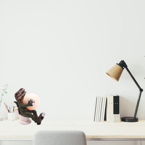 Dinosaur Sitting on a Toilet Tape Dispenser, Unique Desk Accessory, Funny Office Supplies, 5.5 Inches...