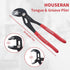 Slip Joint Pliers, HOUSERAN Water Pump Pliers, 10 Inch Groove Joint Pliers, Wrench Pliers with Comfort Red Grips, CRV Tongue and Groove Pliers for...