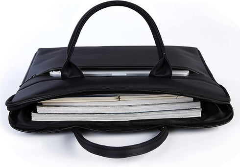 enyuwlcm Waterproof Oxford Handle Document Bag Briefcase for Men File Tote Bag for Carrying Paper Files Black...