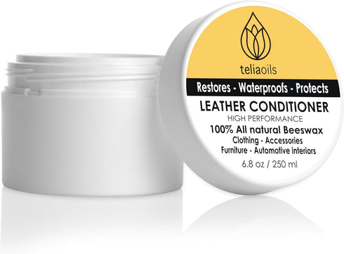 Leather Conditioner - Natural Clear Leather Repair Care Balm - Waterproofing Leather Salve Restorer, Softener & Protector - for Upholstery, Furnit...