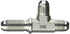 2704-06-06-06-FG Forged Steel Bulkhead Run Tee Tube Fitting, 9/16"-18 SAE x 9/16"-18 SAE x 9/16"-18 SAE Thread, 3/8" Male JIC x 3/8" Male JIC x 3/...