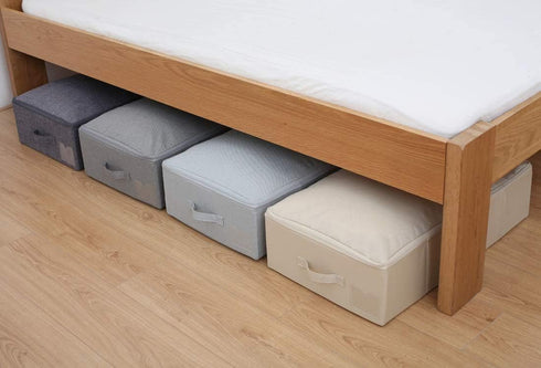 39.4" Ultra-Length Foldable & Washable Underbed Storage Organizer Containers for Clothing, Shoes, Bedding - Ideal for Bedroom, College Dorm (Black...