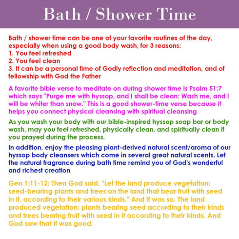 Cleanse Me with Hyssop and I Shall Be Clean Hyssop Natural Soap Bar -1 Soap Bar (Lavender & Bergamot)...