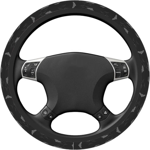 Halloween Gothic Bats Steering Wheel Cover Neoprene Material Creative Patterns Universal 15 inch Premium Non-Slip Breathable Steering Wheel Access...
