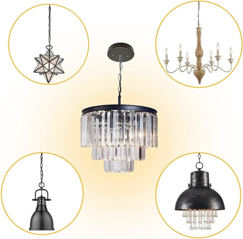 Bettomshin 1Pcs Ceiling Light Canopy Kit, 3.1in Iron Retro Chandelier Canopy Kit, Modern Canopy Kit Light Fixture Cover Plate with Hardware for Ha...
