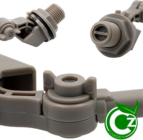 PVC Mini Float Valve with Adjustable Arm • 1/2" Vinyl Tubing RO Reverse Osmosis Supply Line for Ponds, Chickens, Livestock Water Trough, Aquariums...