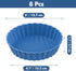 Webake 8 Pack Silicone Tart and Pie Molds, 5 Inches Silicone Round Mold Individual Small Fluted Cake Pans Mini Quiche Tart Pans for Baking...