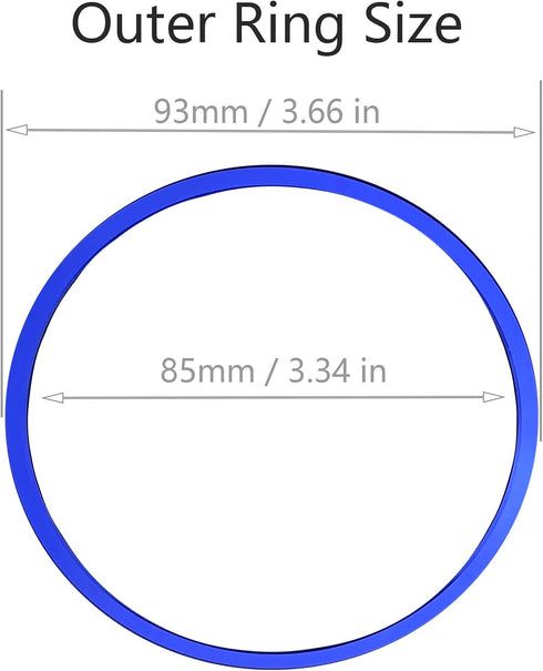 Lanyun Compatible with Toyota Tacoma A/C Vent Ring Outer Trim Decoration Covers fit 2016-2021 Tacoma a/c Outlet Vent Accessories Blue...