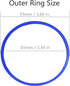 Lanyun Compatible with Toyota Tacoma A/C Vent Ring Outer Trim Decoration Covers fit 2016-2021 Tacoma a/c Outlet Vent Accessories Blue...