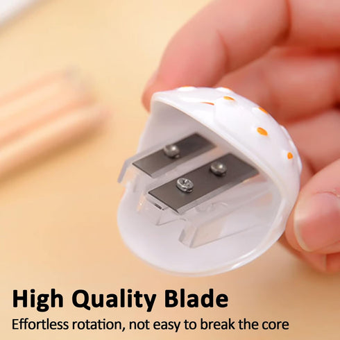 4pcs Cute Owl Pencil Sharpener with Dual Holes, Cartoon Animal Plastic Colored Cat Manual Handheld Small Compact Sharpeners for Student Kids Schoo...