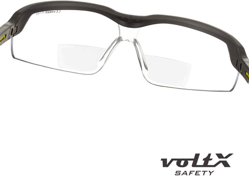 voltX GT ADJUSTABLE Bifocal Reading Safety Glasses (Clear Lens +1.5), ANSI Z87.1+ & CE EN166FT, Anti fog coated, UV400 Lens, Scratch resistant, Ti...