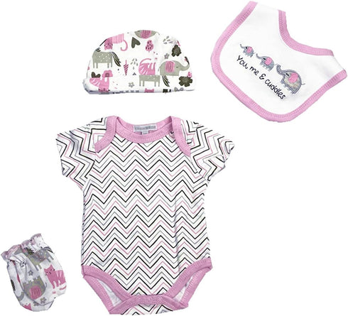 Reborn Baby Girl Doll Clothes 22 inch Newborn Outfits Accesories Elephant 5 Piece Set for 20-22 inch Reborn Doll Matching Clothing...