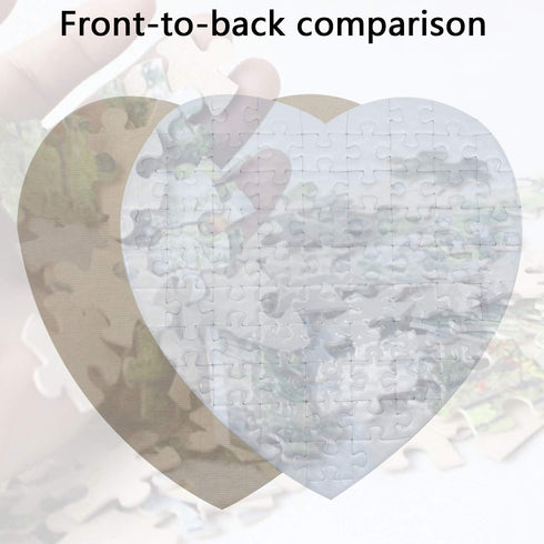 10 Sets Blank Sublimation Heart-shaped Jigsaw Puzzle with 75 Pieces DIY Heat Press Transfer Crafts Thermal Transfer Puzzle Wholesale Thermal Trans...