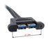 chenyang USB 3.0 Front Panel Header 19/20Pin 1 Male to 2 USB 3.0 Female Panel Port Extension Cable 1.64ft with Panel Mount Screw...